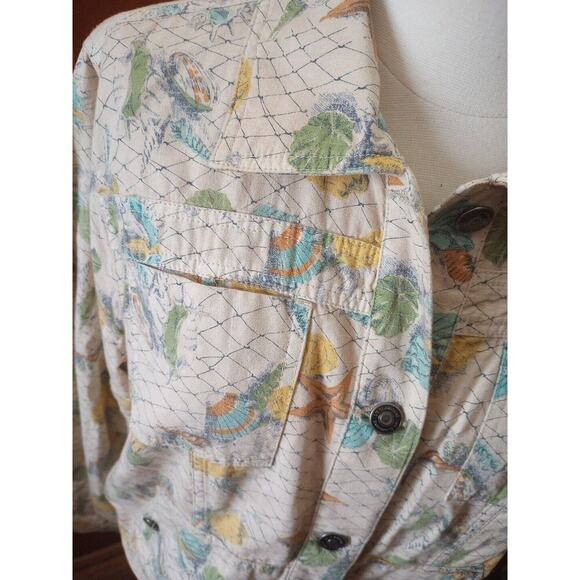 Liz Claiborne Jacket Sz L Beige Seashell Shacket NWT American Getaway C-1 - Picture 2 of 10